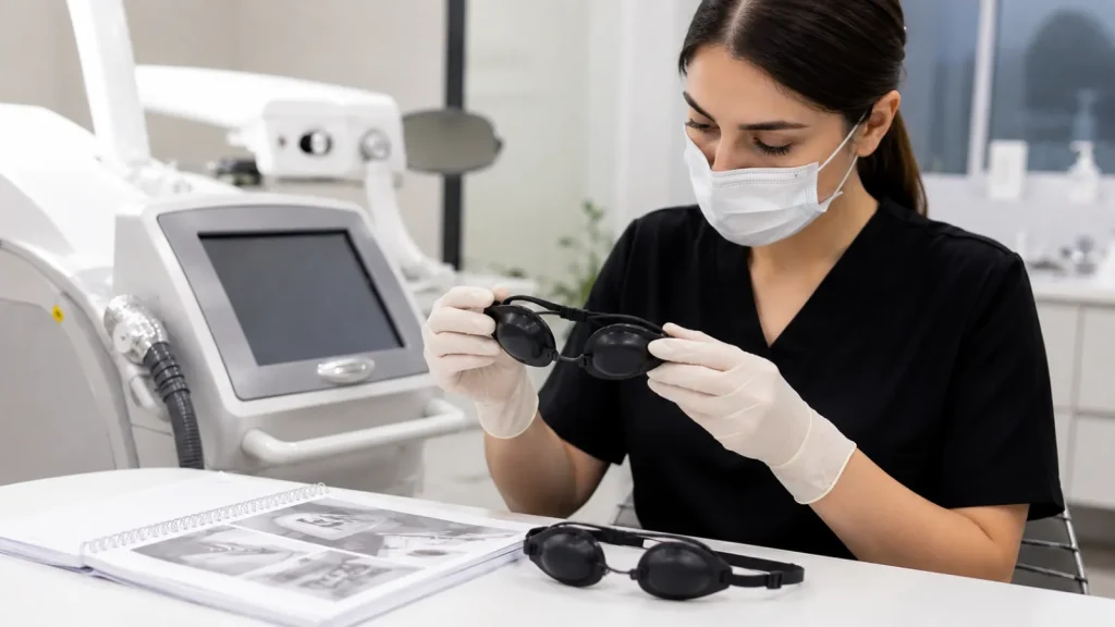 عینک محافظ بیمار در کلینیک لیزر چه ویژگی‌هایی دارد؟